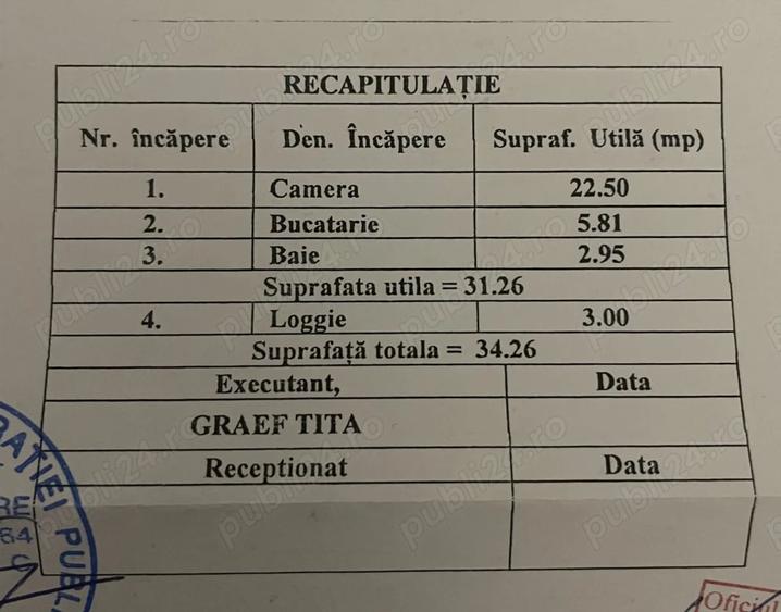 Garsonieră decomandată în Dămăroaia