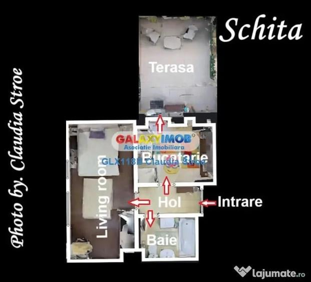 Garsonieră decomandată în Gorjului
