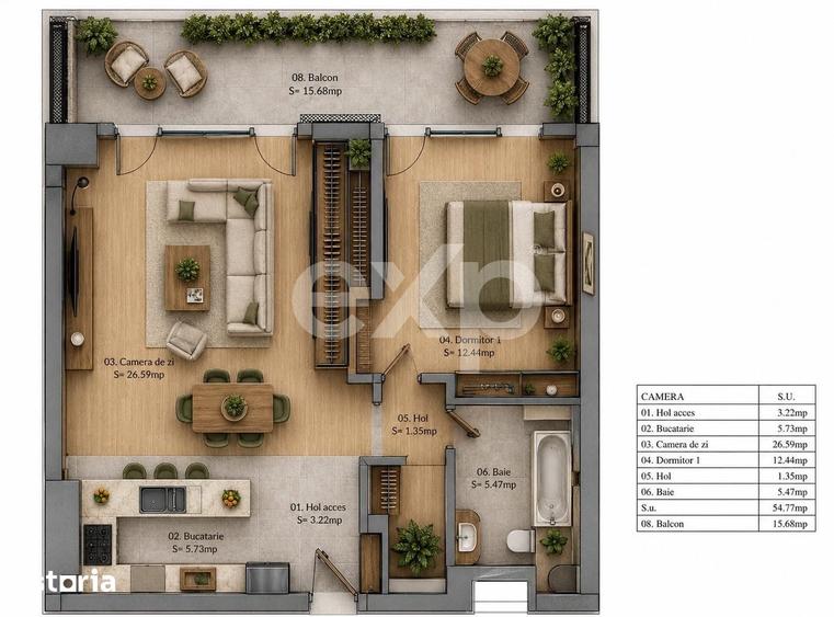 Apartamente Premium cu 2 camere-Parcul Sebastian-Vulcan Center Dec. 20 - 3