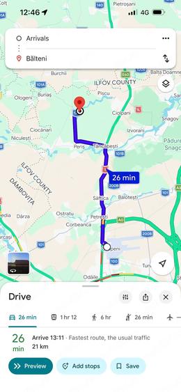 Teren de 1000 mp, în Bălteni