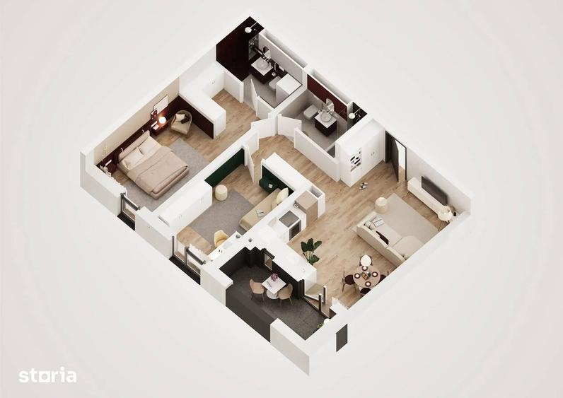 Apartament cu 3 camere în Vladimirescu