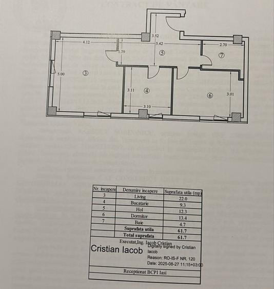 Apartament cu 2 camere decomandat în Central