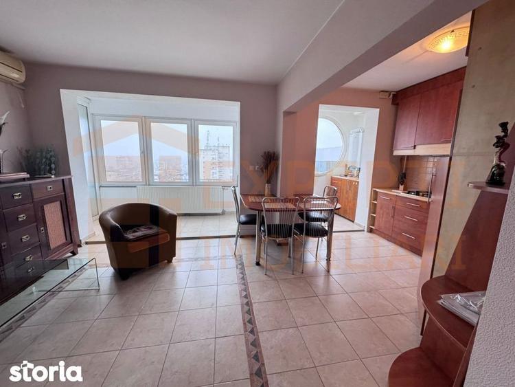 Apartament cu 3 camere decomandat, mobilat în Central