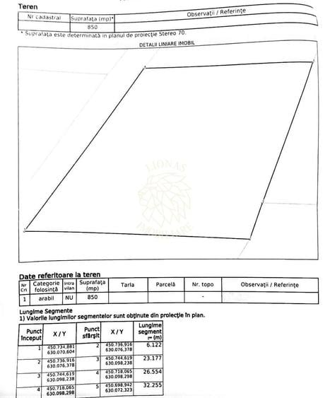Teren agricol extravilan de 850 mp, în Blăjenii de Jos