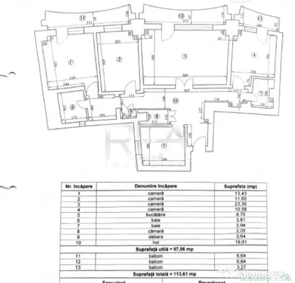 Apartament cu 4 camere decomandat în Lujerului