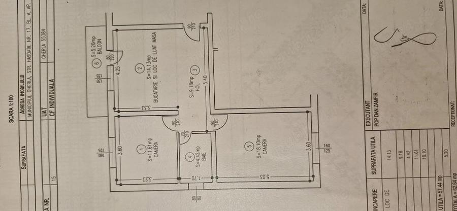Apartament cu 2 camere decomandat în Central