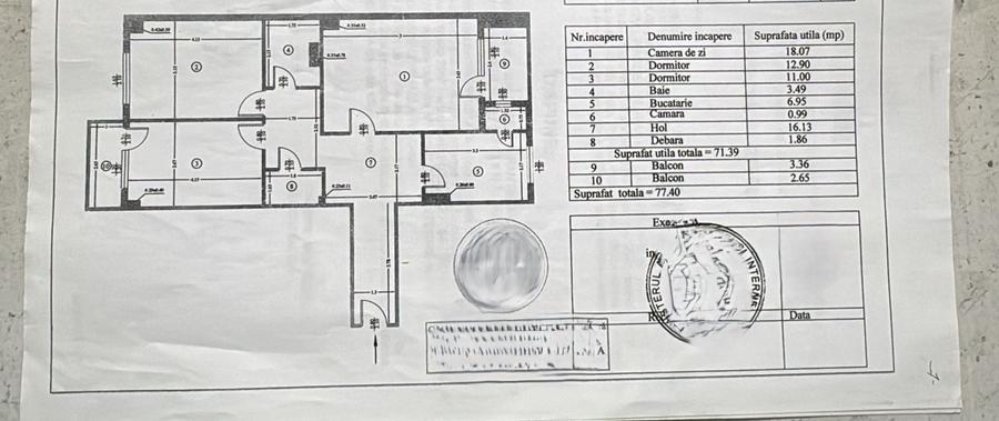 Apartament cu 3 camere, mobilat în Pantelimon