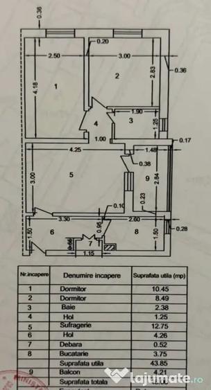 Apartament 3 camere Hu?i - etaj 3, centrala, balcon inchis - direct proprietar - 10