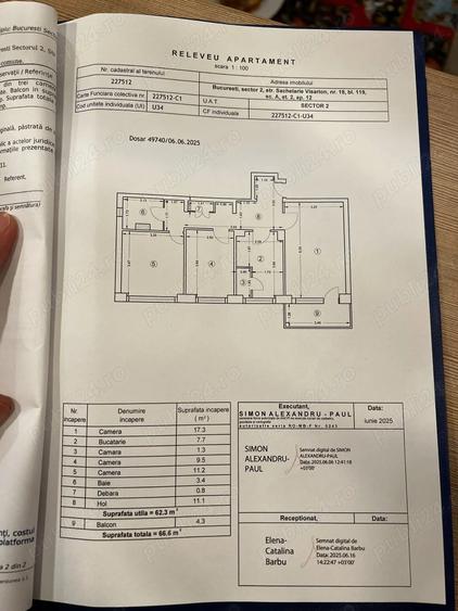 Apartament cu 3 camere decomandat în Iancului