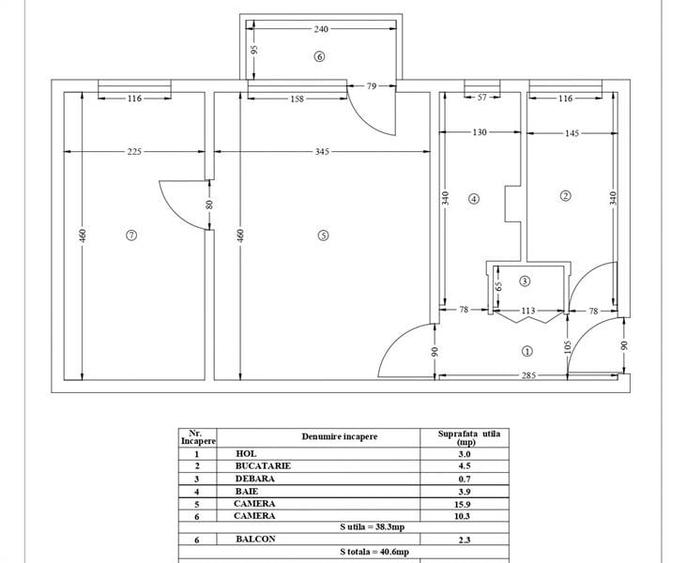 Apartament cu 2 camere, mobilat în George Enescu