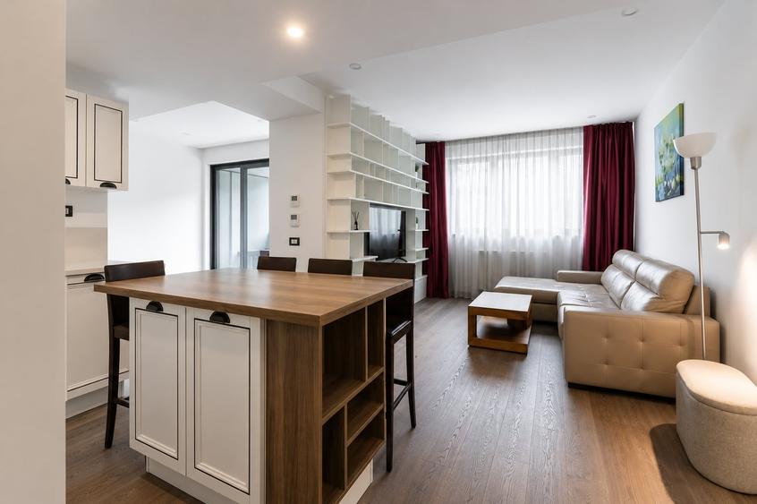 Apartament cu 2 camere semidecomandat, mobilat în Herăstrău