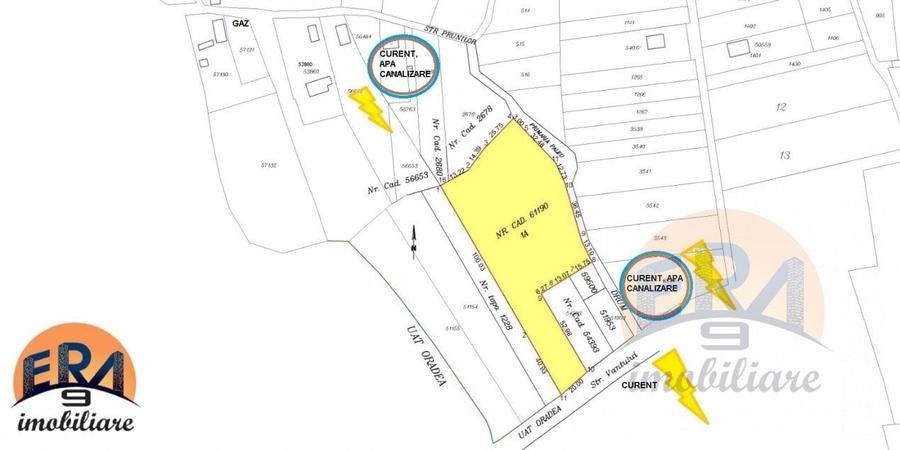 Teren Construcții intravilan de 6372 mp, în Oncea