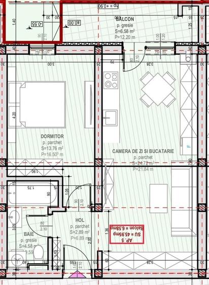 Apartament cu 2 camere în Șelimbăr