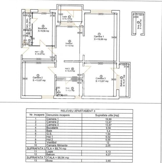 Apartament cu 4 camere semidecomandat în Take Ionescu