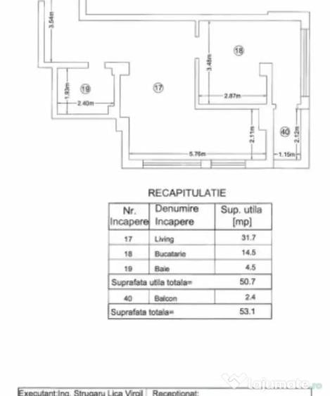 Apartament 2 camere, 50 mp, zona centrala - 10