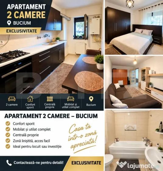 Apartament cu 2 camere decomandat în Bucium