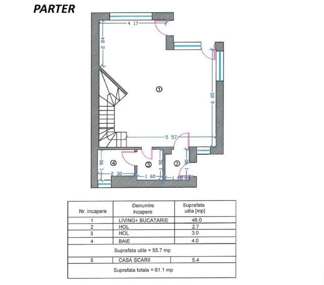 Casă individuală cu 5 camere cu Canalizare în Palazu Mare
