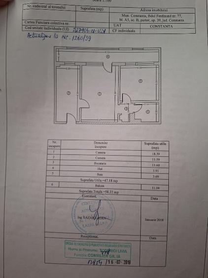 Apartament cu 2 camere semidecomandat, mobilat în Gara