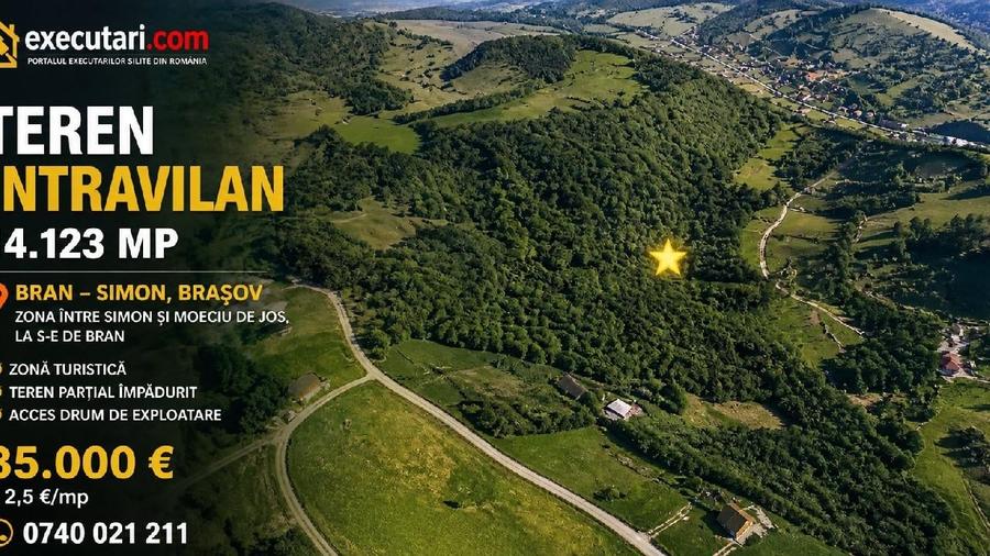 Teren intravilan de 13434 mp, în Bran