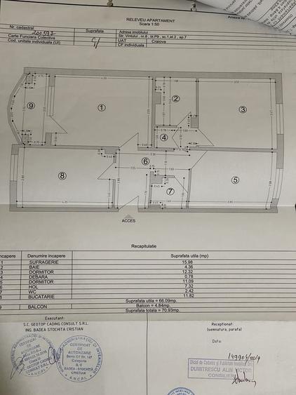 Apartament cu 3 camere decomandat în Valea Rosie
