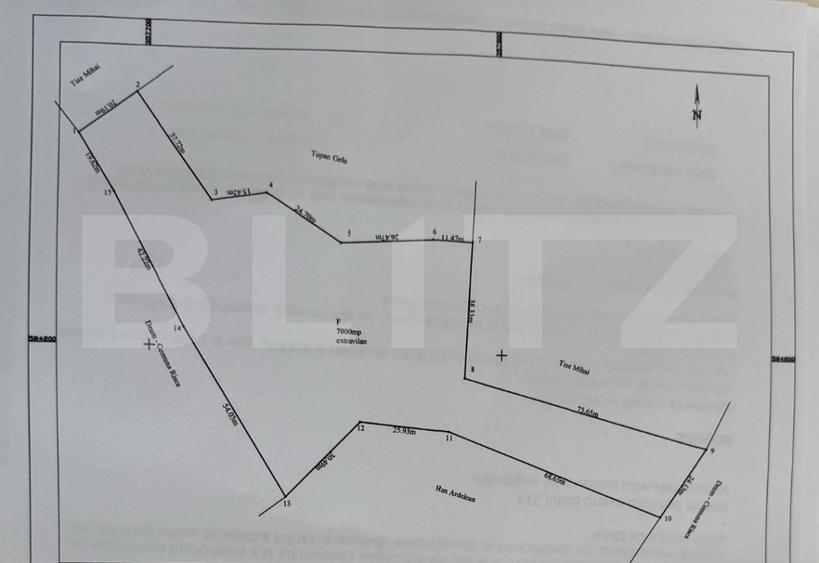 Teren agricol extravilan de 7000 mp, în Gilău
