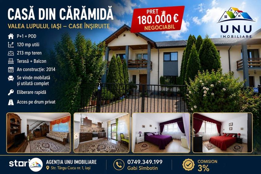 Casă cu 4 camere cu Teren 213 Mp în Valea Lupului