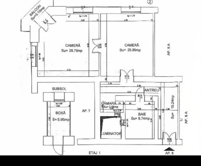 Apartament cu 2 camere semidecomandat în Iosefin