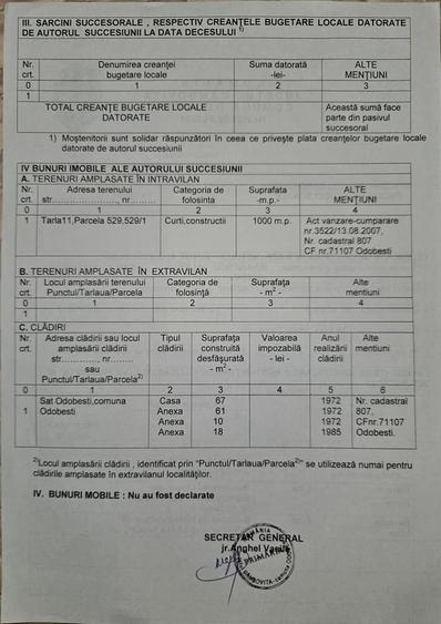 Casă cu 4 camere cu Teren 1000 Mp în Odobești