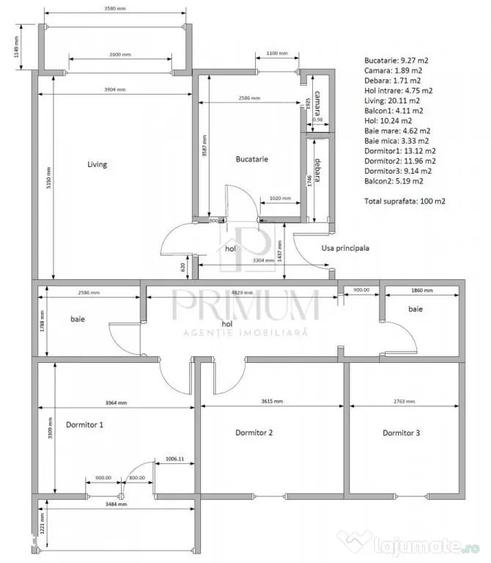 Apartament cu 4 camere decomandat în Steaua