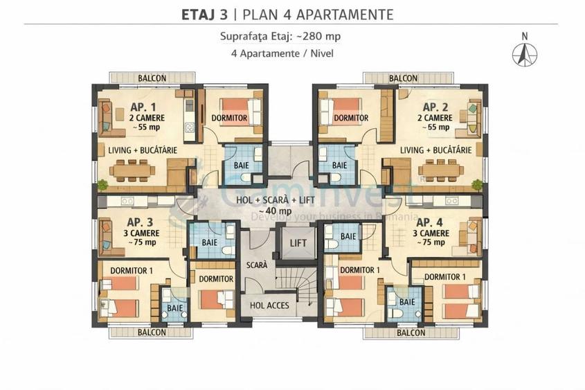 Teren cu PUZ aprobat pentru bloc Oradea,Centrul Civic,Gaminvest, V4111 - 1