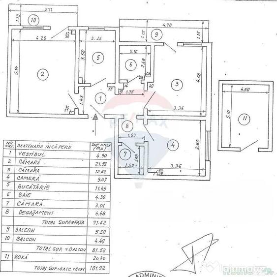Apartament cu 4 camere decomandat în Ghermănești