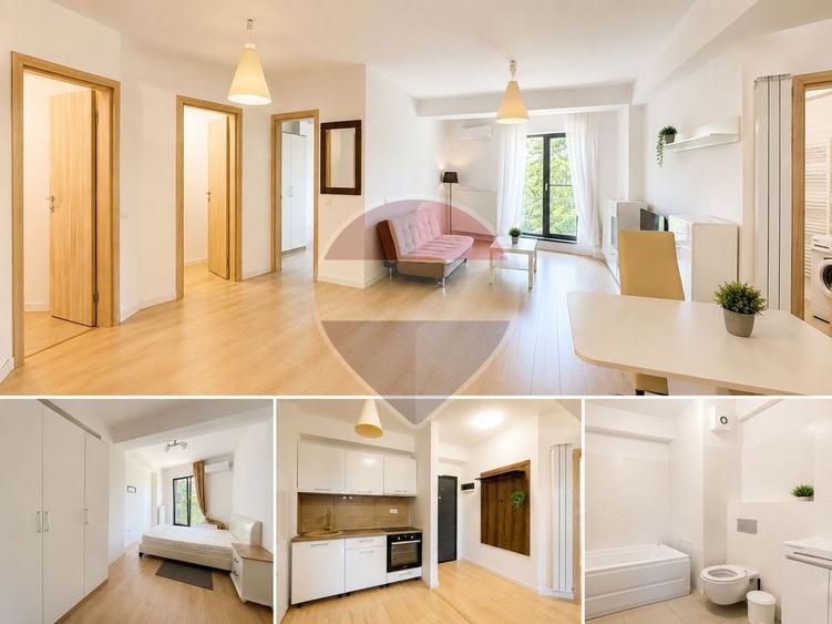 Apartament cu 2 camere semidecomandat, mobilat în Central