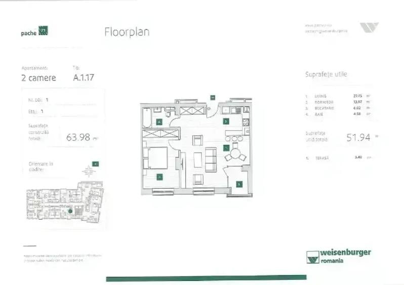 Apartament cu 2 camere semidecomandat în Pache Protopopescu