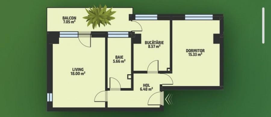 Apartament cu 2 camere decomandat în Central — fotografia 1