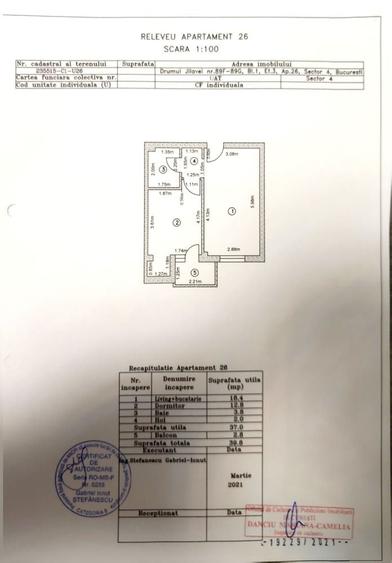 Apartament cu 2 camere semidecomandat în Runcu