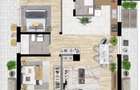 Apartament 3 CAM, SU 89.2MP, 2 BAI 1 TERASA, zona INTRE LACURI - 1