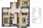 Apartament 3 camere, 2 bai , 72 mp + 4 mp terasa - 1