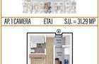 Garsoniera noua cu balcon, etaj 1, 31mp Militari Residence