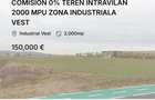 Comision 0% Teren Intravilan 2000 Mpu Zona Industriala Vest - 1