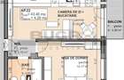 Apartament 2 camere, 44 mp, parcare, semifinisat, Omnia Residence - 1