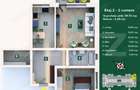 Apartament 2 camere, living cu bucatarie open space, balcon 59 mp utili - 2