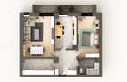 Apartament cu 2 camere decomandat în Vișani - 1 Apartament cu 2 camere decomandat în Vișani - 1