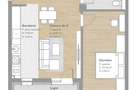 Apartament cu 2 camere semidecomandat în Florești - 1