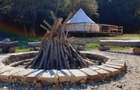 Teren amenajat cu casa de vacanta, lac, foi?oare si pontoane la baza padurii. - 5