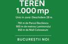 Teren Construcții intravilan de 1000 mp, în Bucureștii Noi - 1