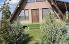 Teren de 1000mp , casa de lemn A-Frame cu exterior finisat, interior in curs de finisare, Chicerea - 2