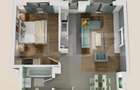 Apartament 2 camere, bloc nou, semifinisat, 54 mp, zona Vivo - 1
