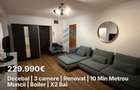 Decebal | 3 camere | Renovat | 10 Min Metrou Muncii | Boiler | X2 Bai