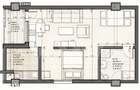 Apartament - Garsoniera 33,6 mpu - bucatarie separata si balcon - 3
