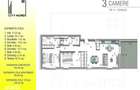 TVA INCLUS! Penthouse 3 camere cu rooftop de 56 mp! Pereti individuali - 2